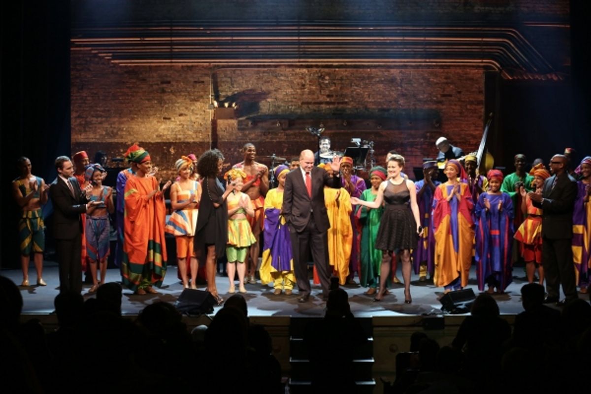 Josh Strickland, Heather Headley, Michael Eisner, Ashley Brown, Alton Fitzgerald White and Cast  at 
