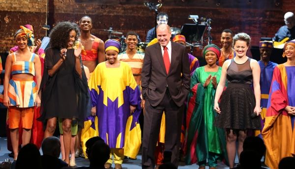 Heather Headley, Michael Eisner, Ashley Brown and Cast  Photo
