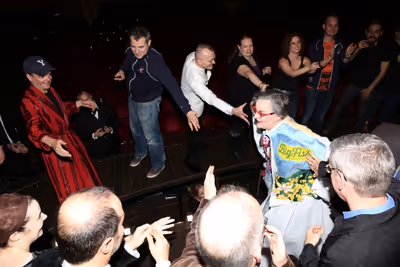 Jennifer Smith with Jeffersom Mays, Director Darko Tresnjak and Company  Photo