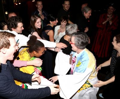 Jennifer Smith with Jeff Kready, Bryce Pinkham, Jefferson Mays and Company  Photo