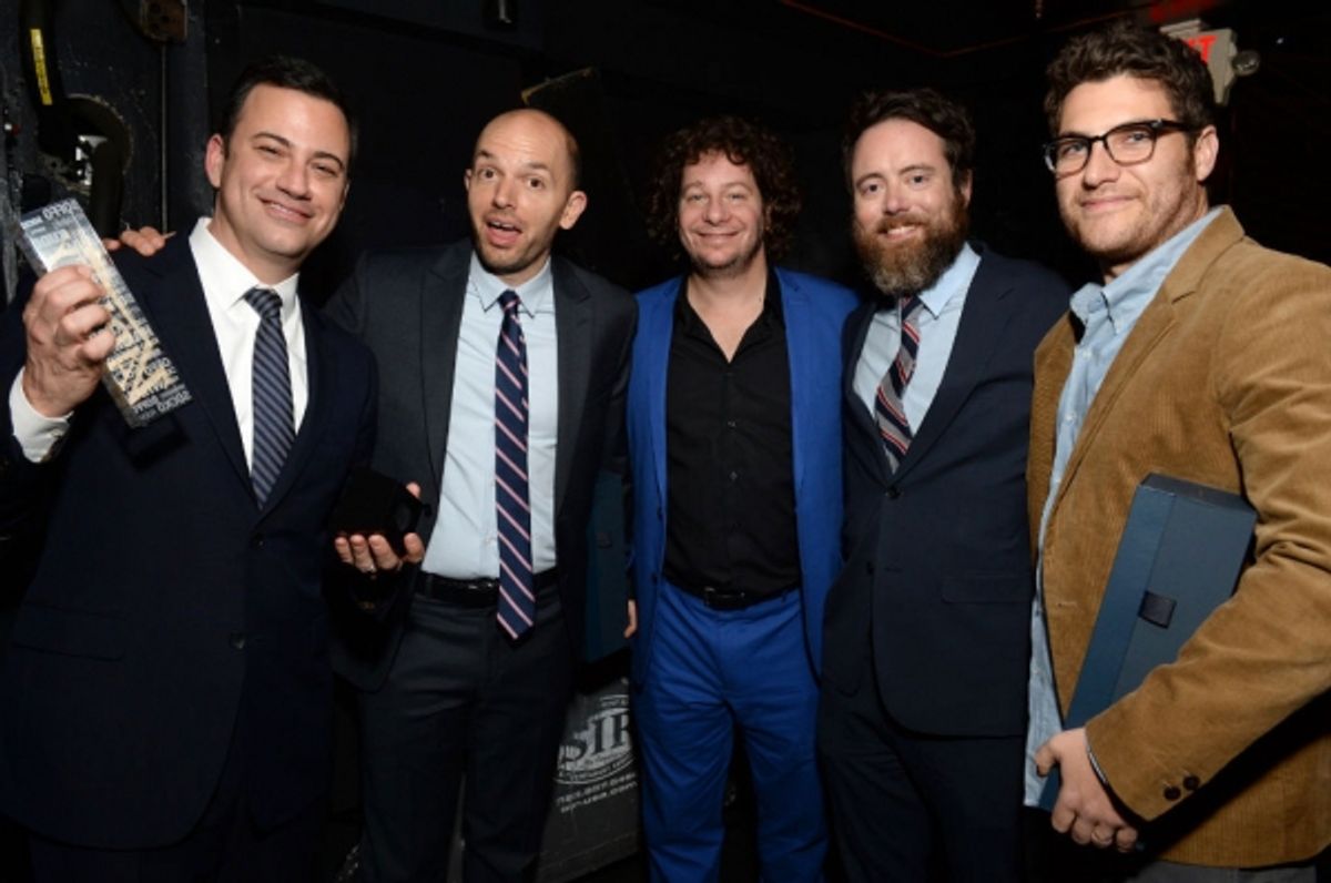 Jimmy Kimmel, Paul Scheer, Jeff Ross, Jon Daly & Adam Pally  at 