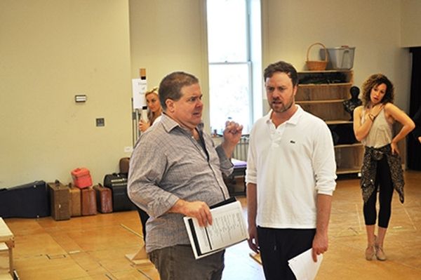 Bruce Dow as Pseudolus and Tom Story as Hysterium Photo