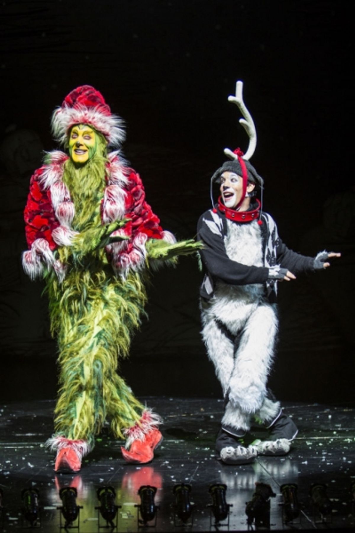 Steve Blanchard as The Grinch and Jeffrey Schecter as Young Max  at 