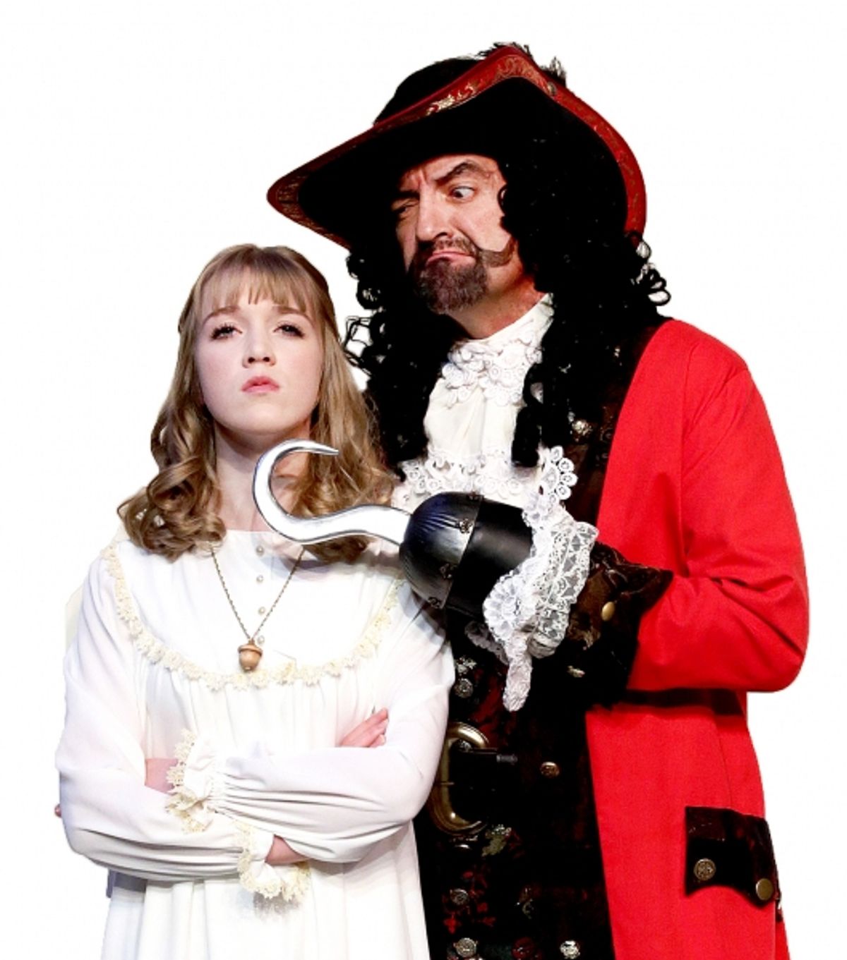 Meredith Toebben as Wendy and Maxwell Schaeffer as Captain Hook at 