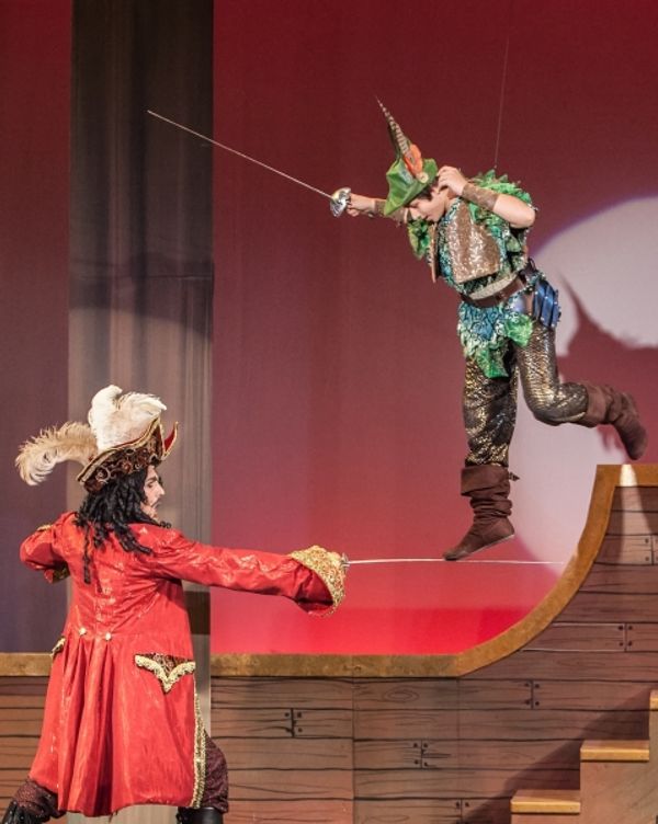 John Ellingson (Captain Hook) and Martin Tebo (Peter Pan) Photo