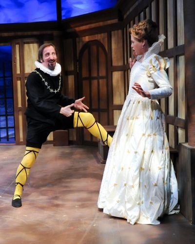 Paul Riopelle as Mavolio and Corinne Mohlenhoff as Olivia Photo