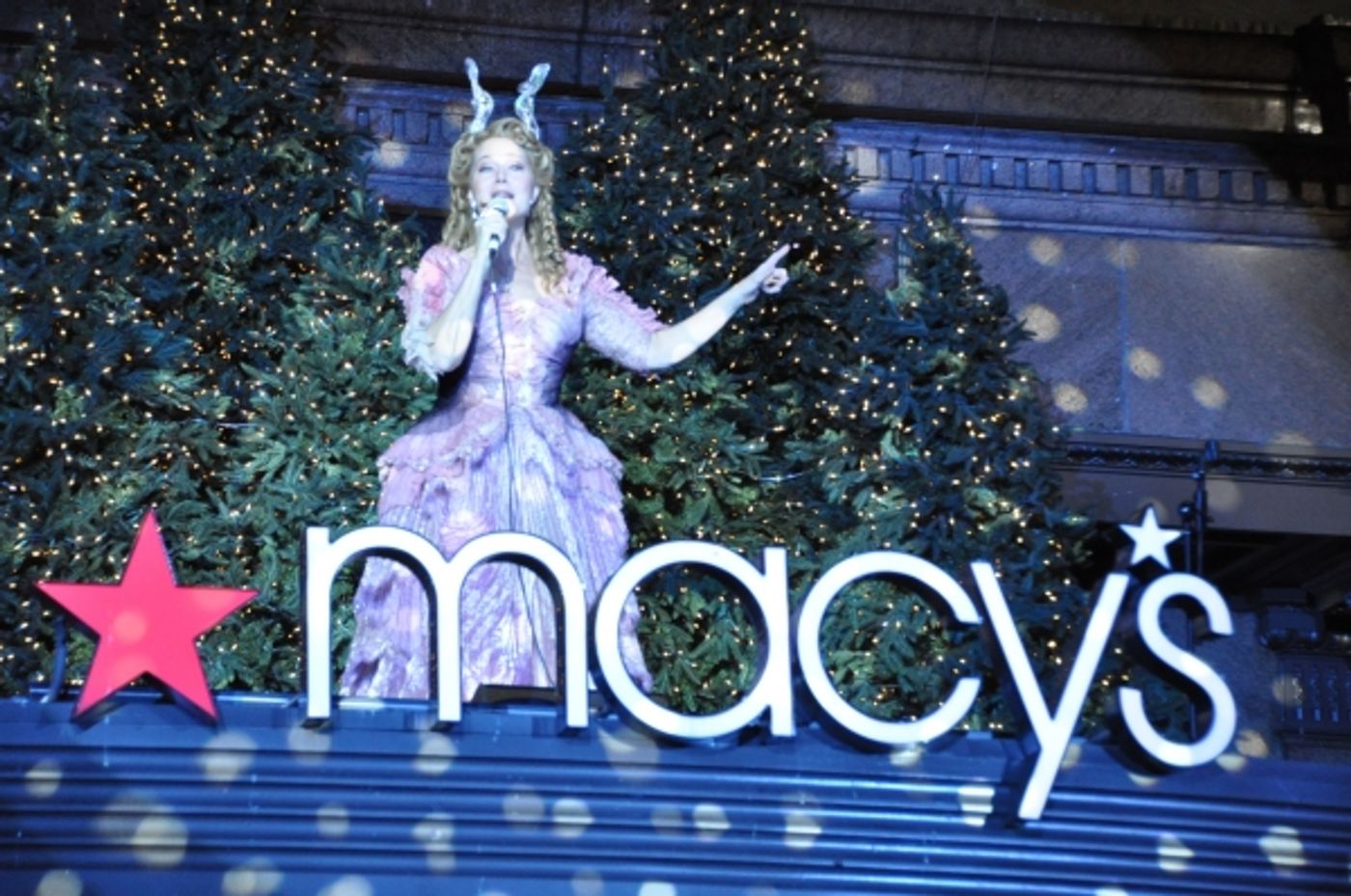 Photo Coverage: Rebecca Luker, Laura Osnes & More Perform at Macy's Christmas Windows Unveiling  Image