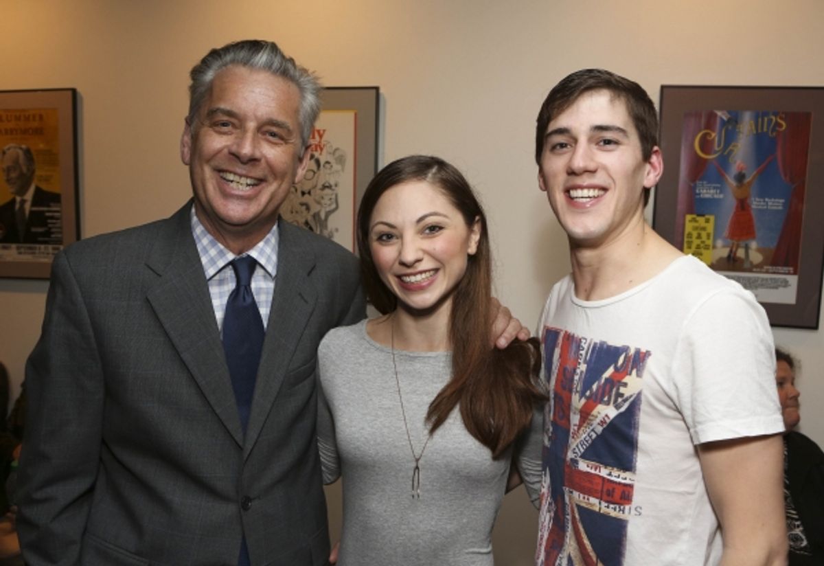 From left, CTG Artistic Director Michael Ritchie and cast members Dominic North and Hannah Vassallo pose during the reception for the opening night performance of ''Matthew Bourne''s Sleeping Beauty'' at the Center Theatre Group/Ahmanson Theatre on Novemb at 
