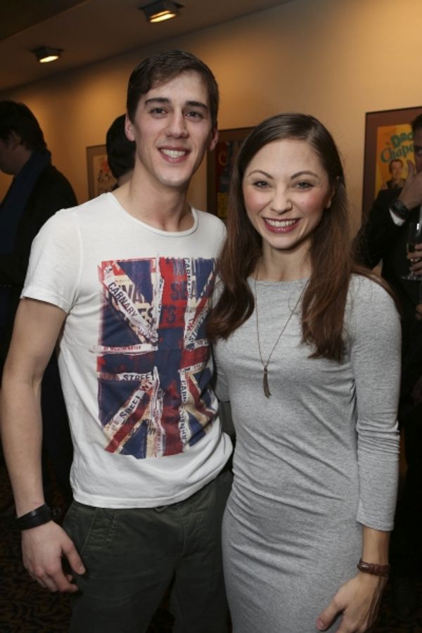 From left, cast members Dominic North and Hannah Vassallo pose during the reception f Photo