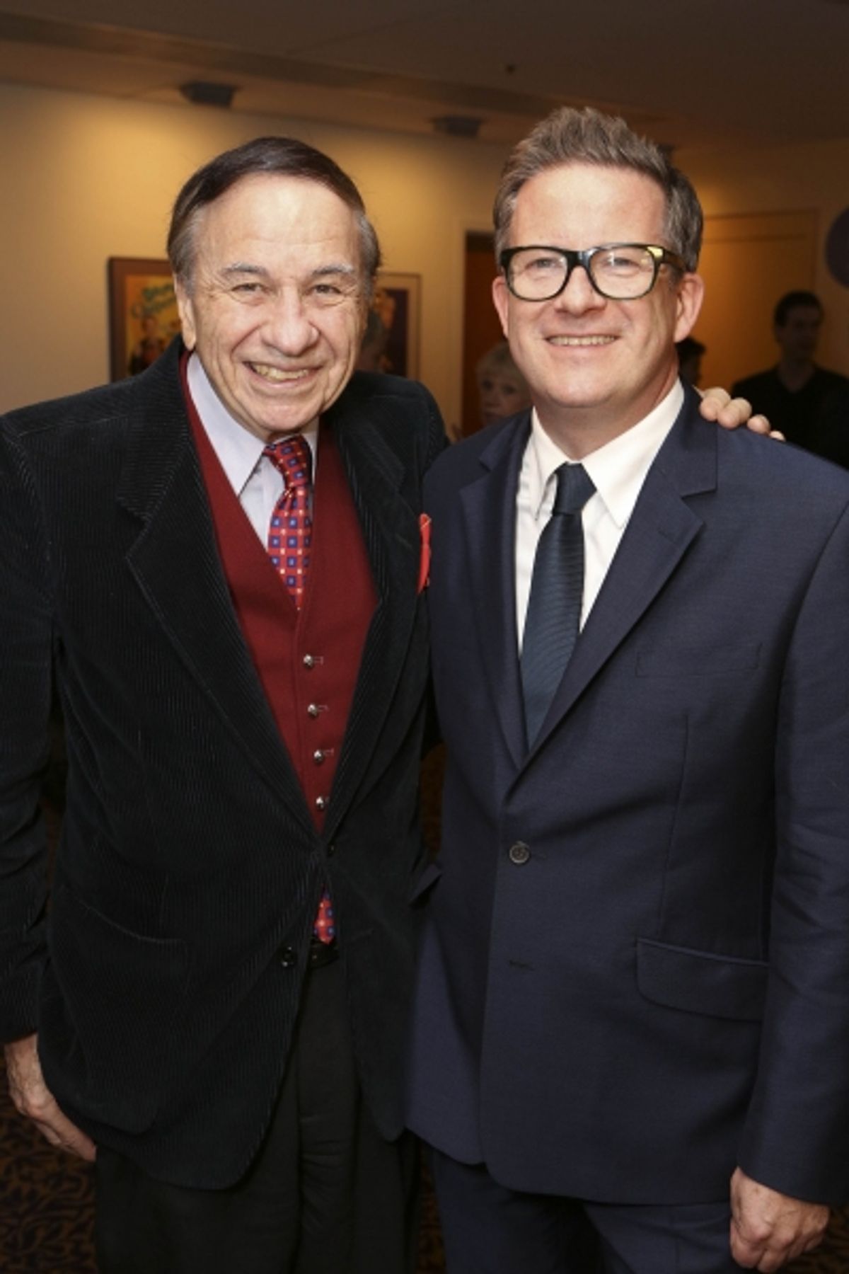 From left, Richard Sherman and Director/Choreographer Matthew Bourne pose during the reception for the opening night performance of ''Matthew Bourne''s Sleeping Beauty'' at the Center Theatre Group/Ahmanson Theatre on November 21, 2013, in Los Angeles, Ca at 