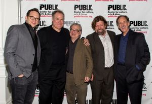 Stephen Kunken, Jay O. Sanders, Richard Nelson, Oskar Eustis, Jon DeVries @ BroadwayWorld Stephen Kunken, Jay O. Sanders, Richard Nelson, Oskar Eustis, Jon DeVries Photo