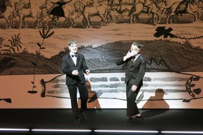 The Old Woman - curtain call with  Wiilam Dafoe and Mikhail Baryshnikov Photo