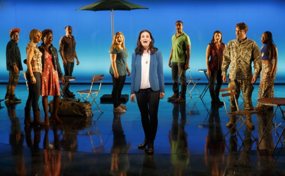 Idina Menzel as Elizabeth and the Company of the original musical If/Then  at 