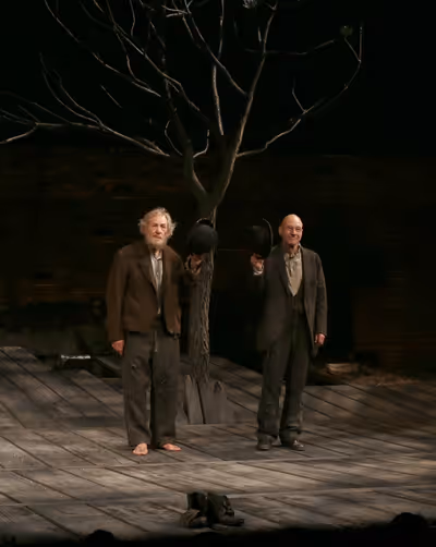  during the Broadway Opening Night Performance Curtain Call of ''Waiting For Godot''  Photo