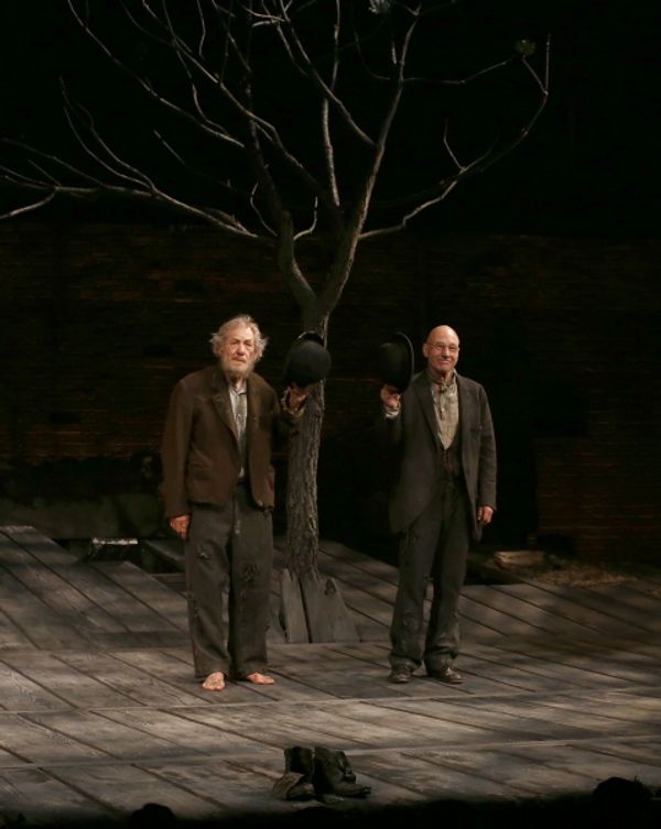  during the Broadway Opening Night Performance Curtain Call of ''Waiting For Godot''  Photo