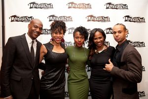 Cast member John Earl Jelks, Playwright Dominique Morriseau, cast member DeWanda Wise Photo