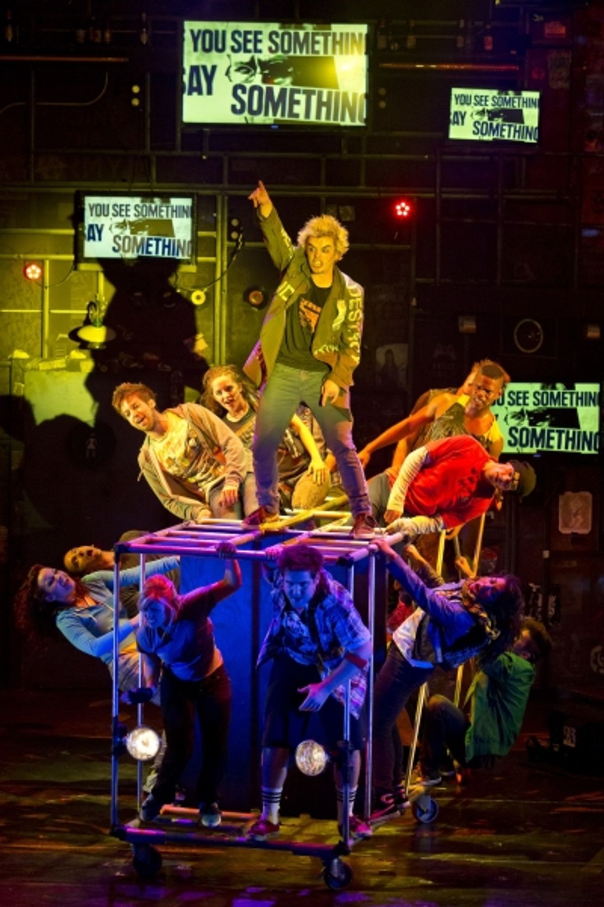 Andrew Humann and the company of AMERICAN IDIOT  at 