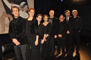 David Staller (Producer and Director) joins tonight''s cast-Jordan Coughtry, Alison Cimmet, Brandon J. Vukovik, Judy Kuhn Bill Kux, Patrick Pacheco and Douglas Sills @ BroadwayWorld David Staller (Producer and Director) joins tonight''s cast-Jordan Coughtry, Alison C Photo