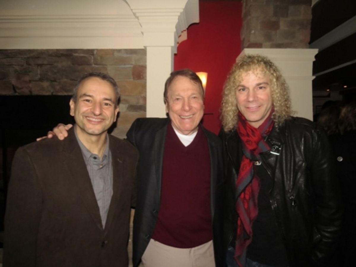 Playwright Joe DiPietro, actor Greg Mullavey and frequent DiPietro collaborator David Bryan at 