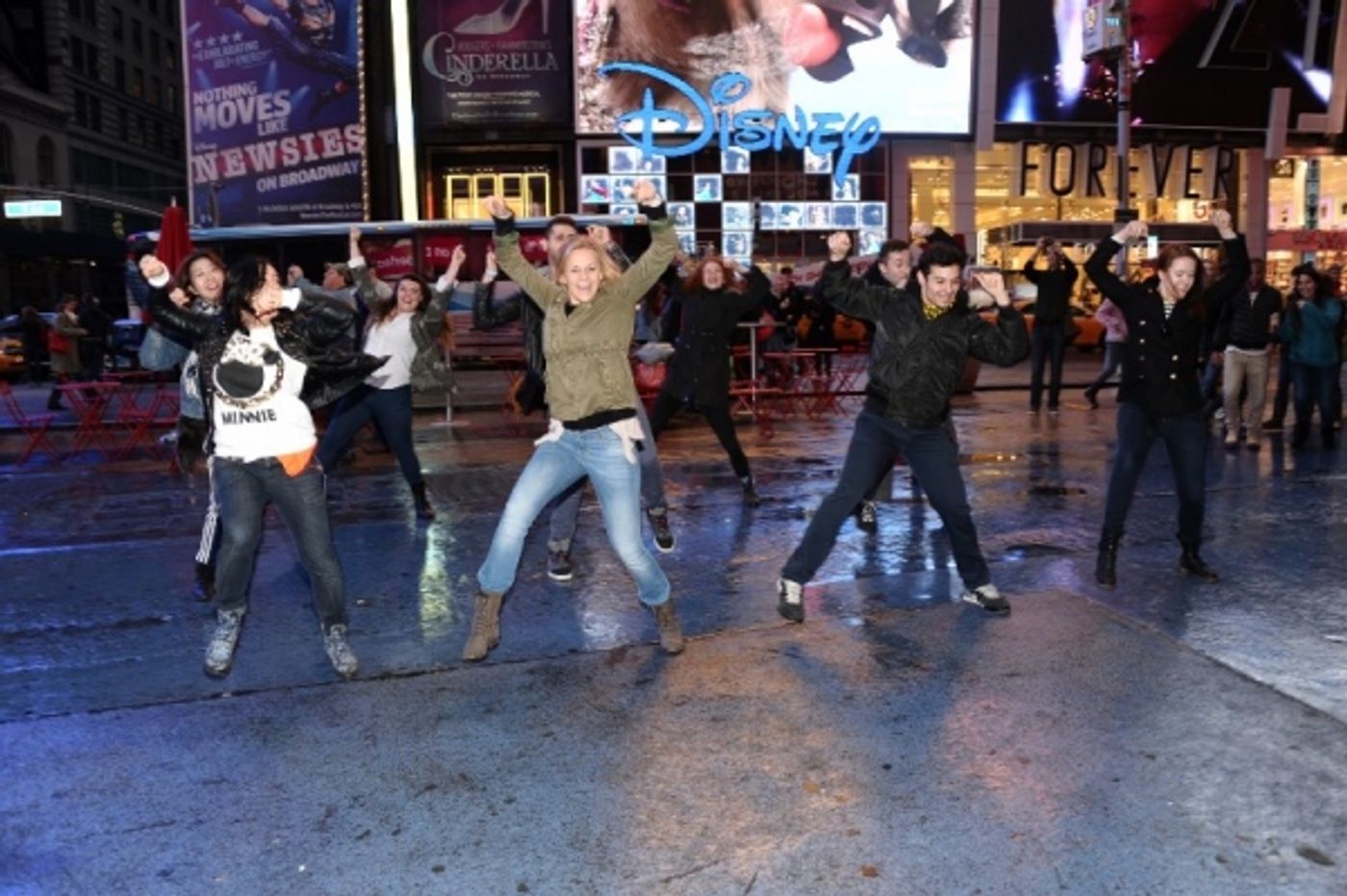 Photo Flash: Drama League Founding Supporters' Flash Mob Proposal in Times Square  Image