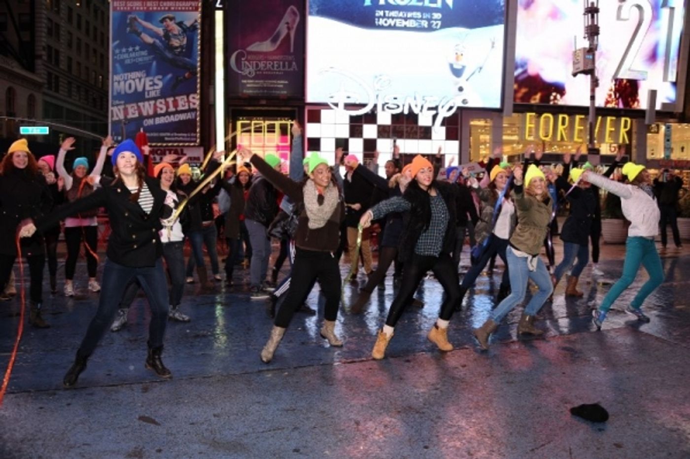 Photo Flash: Drama League Founding Supporters' Flash Mob Proposal in Times Square  Image