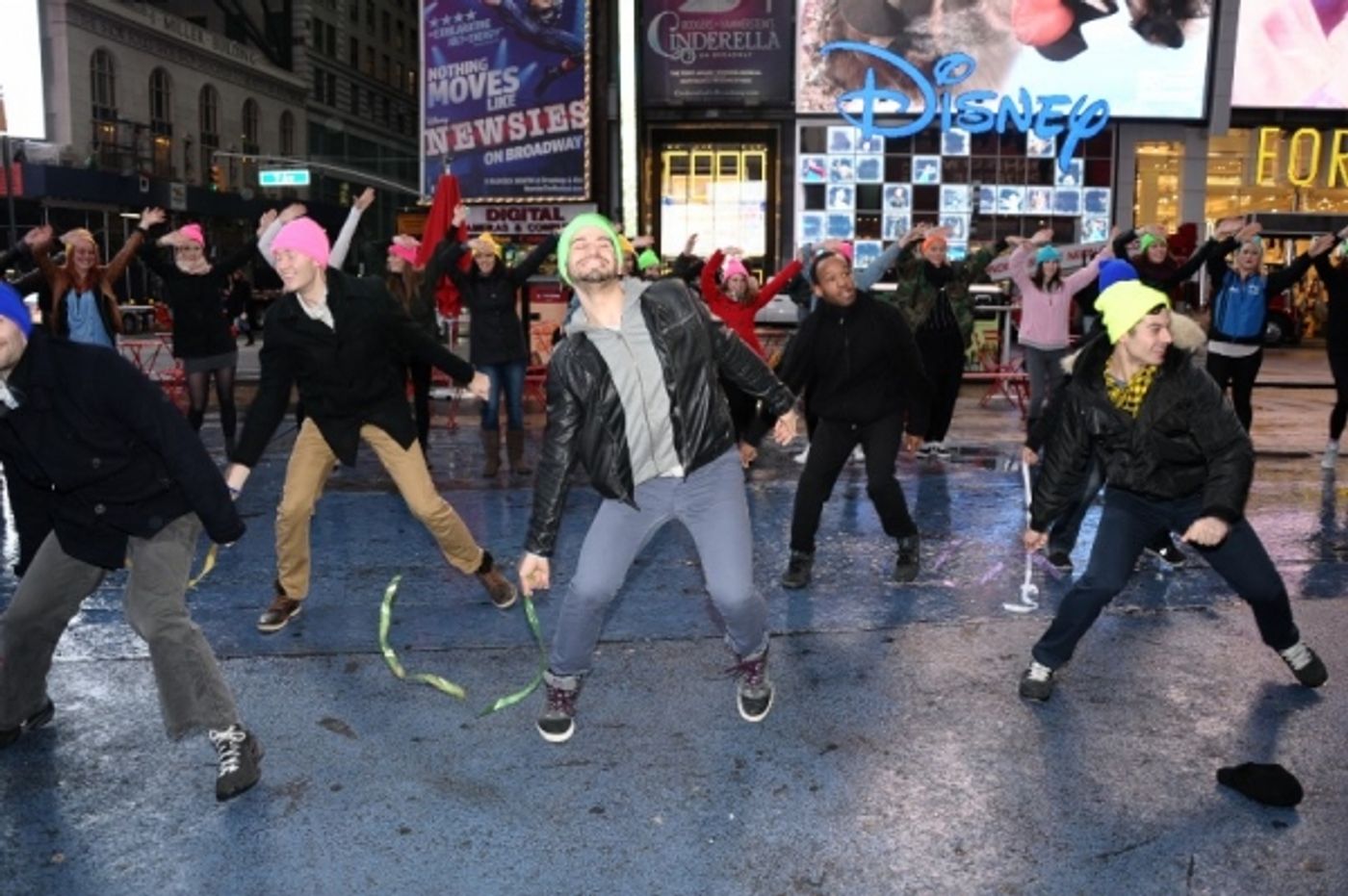 Photo Flash: Drama League Founding Supporters' Flash Mob Proposal in Times Square  Image