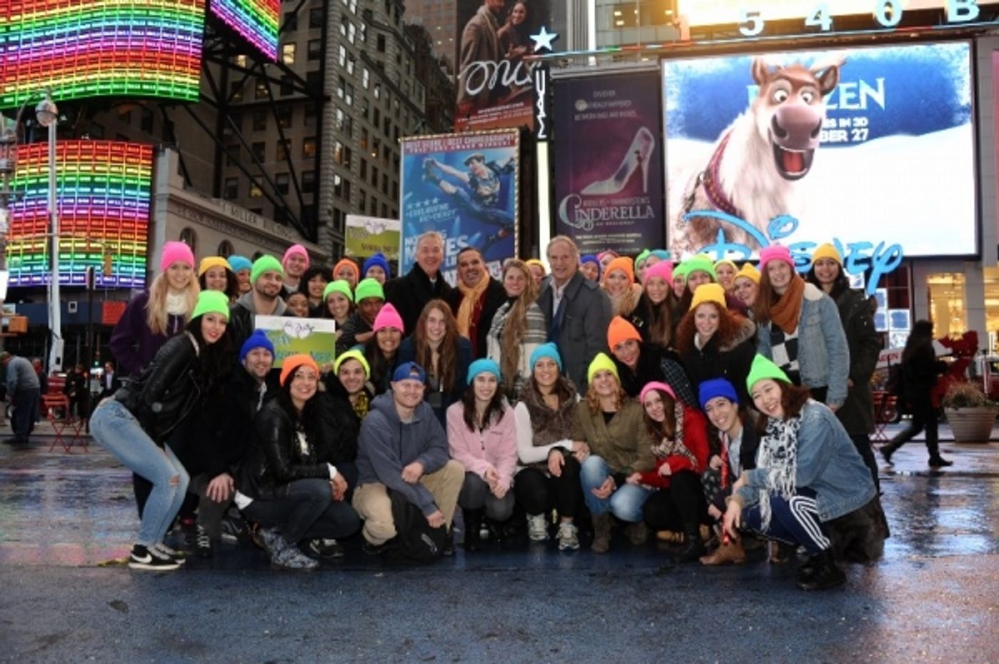 Photo Flash: Drama League Founding Supporters' Flash Mob Proposal in Times Square  Image