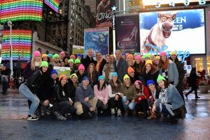 Bruce Arakelian and Tom Bodkin with the Flash Mob Dancers Photo