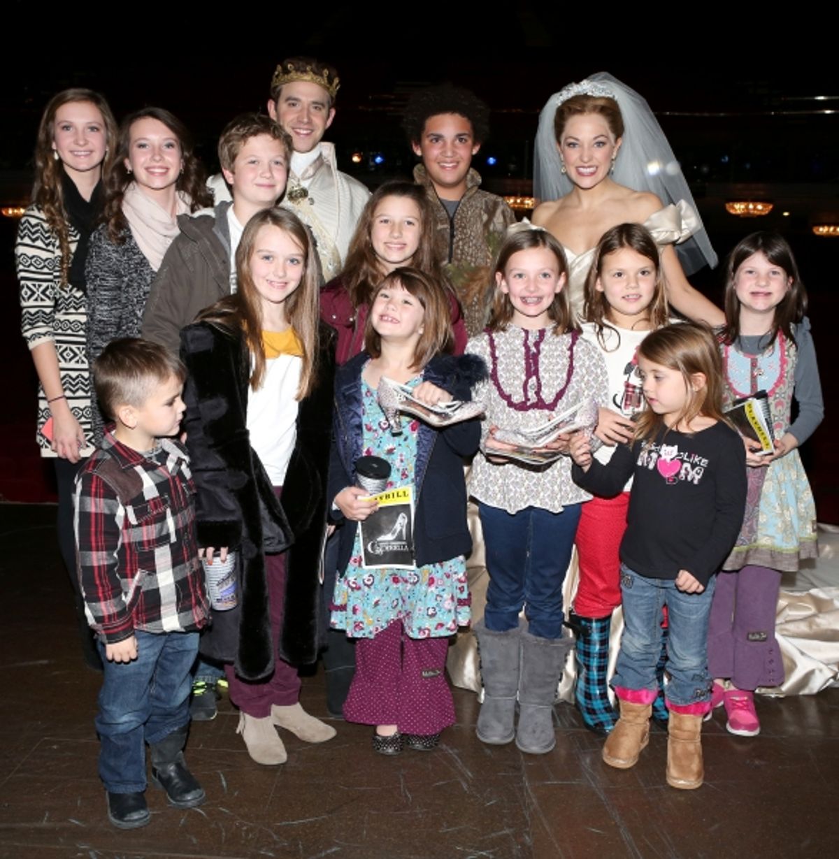 Laura Osnes and Santino Fontana with The ''Duck Dynasty'' Robertson Family at 