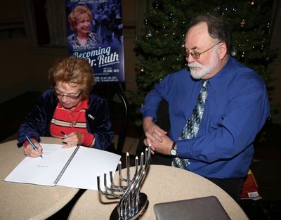 Dr. Ruth K. Westheimer with Playwright Mark St. Germain  Photo