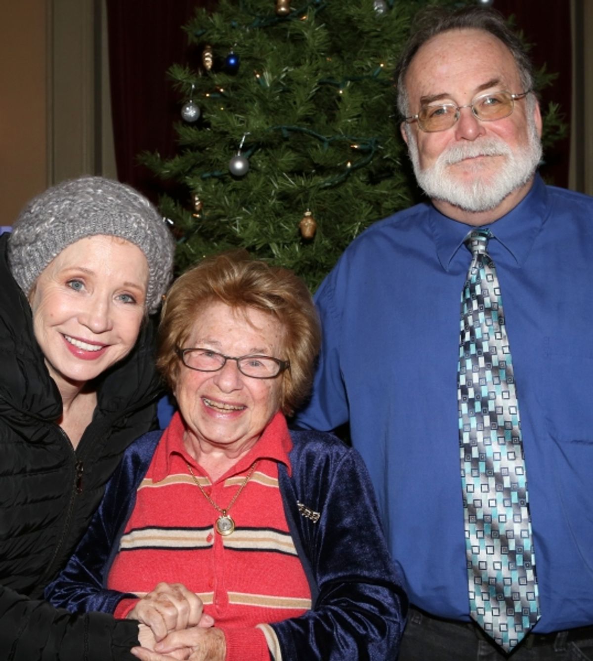 Debra Jo Rupp and Dr. Ruth K. Westheimer with Playwright Mark St. Germain  at 