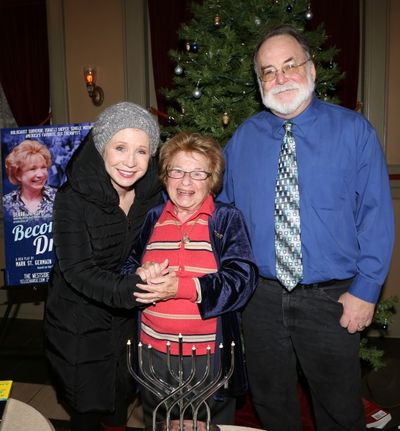 Debra Jo Rupp and Dr. Ruth K. Westheimer with Playwright Mark St. Germain  Photo