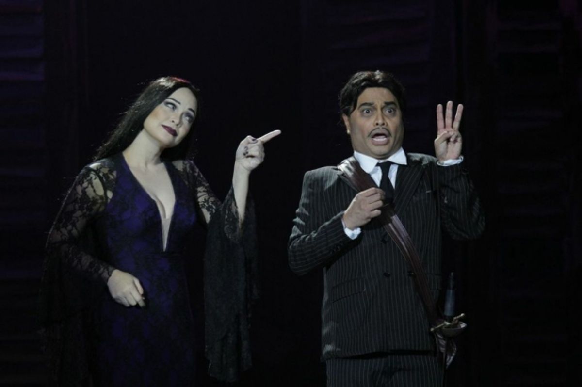 Eula Valdes as Morticia, Arnell Iganacio as Gomez at THE ADDAMS FAMILY Premieres in the Philippines