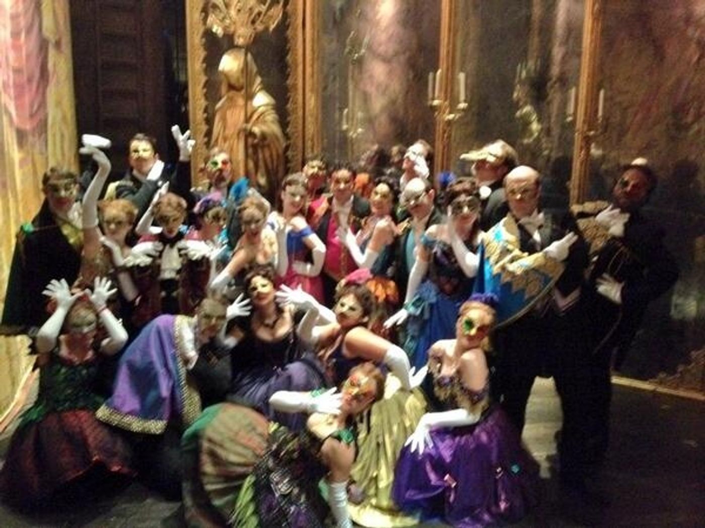 Photo Flash: Saturday Intermission Pics - Nov. 30 - Part 2 - THE PHANTOM OF THE OPERA Tour Cast Parades Paper Faces; Plus BIG FISH, CINDERELLA & More!  Image