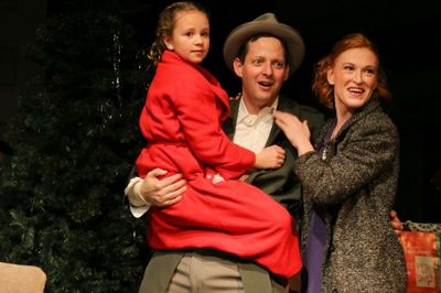 Dan Lysne as George Bailey and Kirsten Deane as Mary Hatch Photo