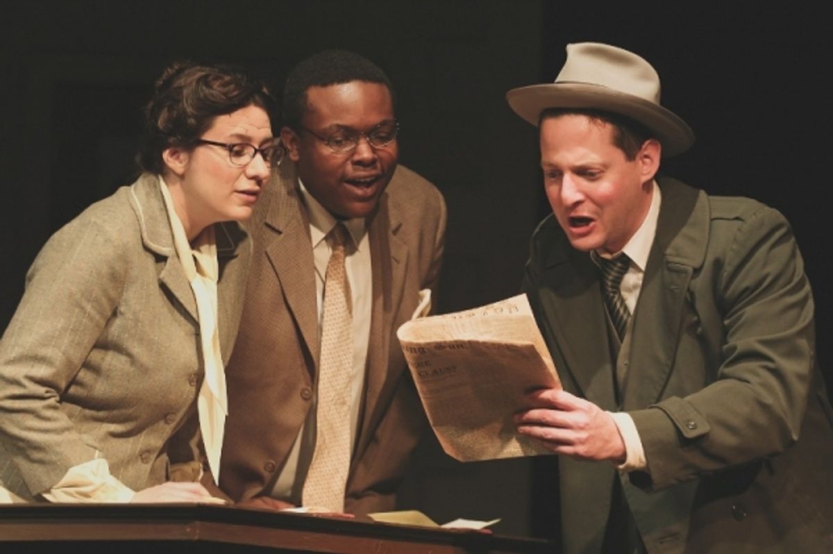 Jordan Talbot as Tilly, Jameil Jackson as Eustace and Dan Lysne as George Bailey at 