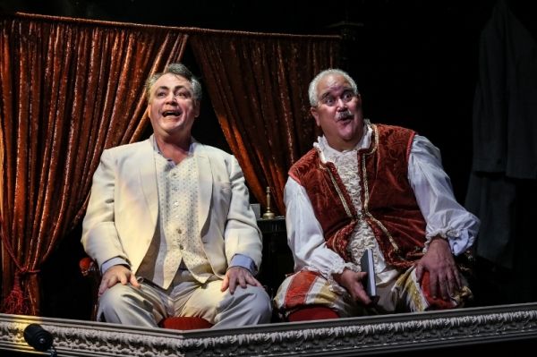 Lydia Hedman as Zuzu Bailey, Dan Lysne as George Bailey and Kirsten Deane as Mary Bai Photo