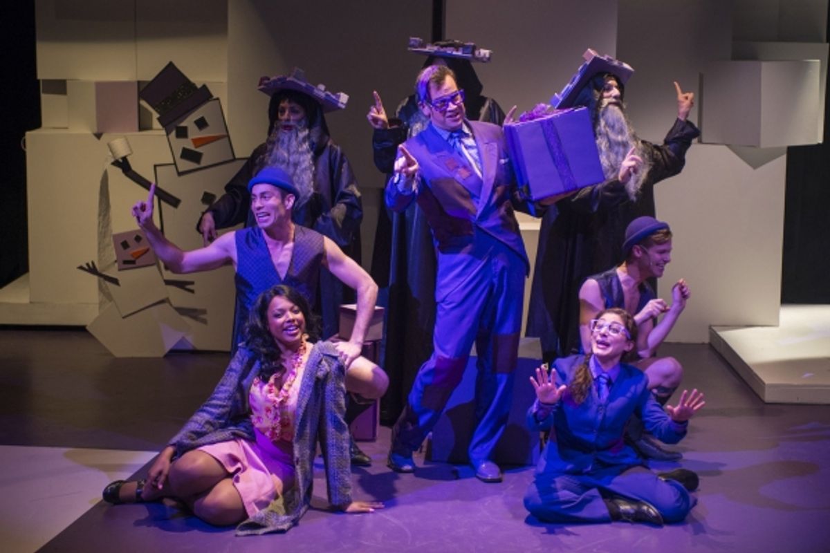 Scott Duff (center) and the cast of About Face TheatreÃ¢â‚¬â„¢s 2013-14 production of WE THREE LIZAS at 