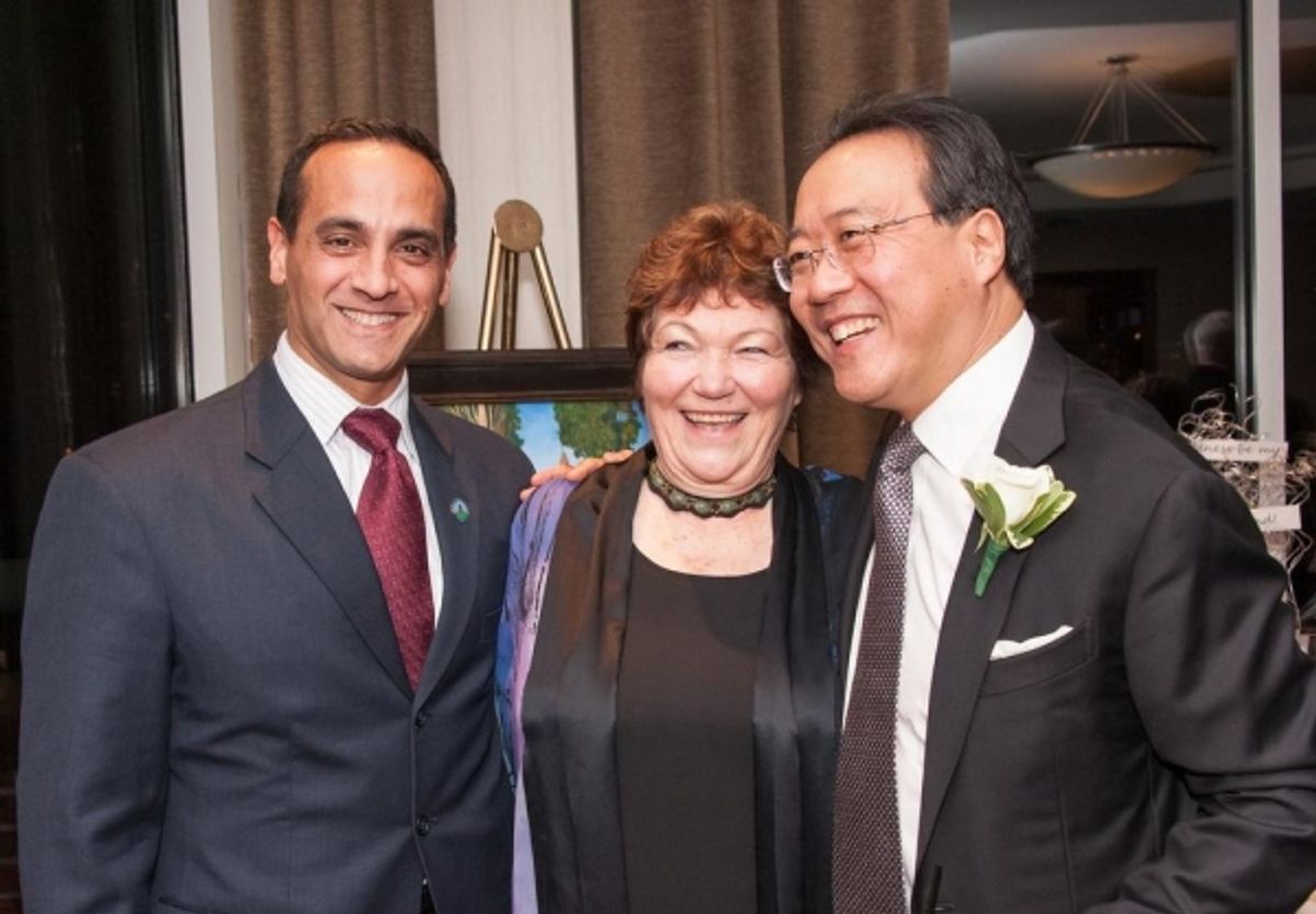 Somerville Mayor Joseph A. Curtatone, Tina Packer, and Yo-Yo Ma at 