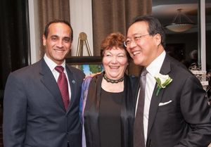 Somerville Mayor Joseph A. Curtatone, Tina Packer, and Yo-Yo Ma @ BroadwayWorld Somerville Mayor Joseph A. Curtatone, Tina Packer, and Yo-Yo Ma Photo