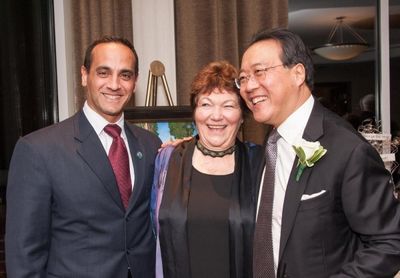 Somerville Mayor Joseph A. Curtatone, Tina Packer, and Yo-Yo Ma Photo