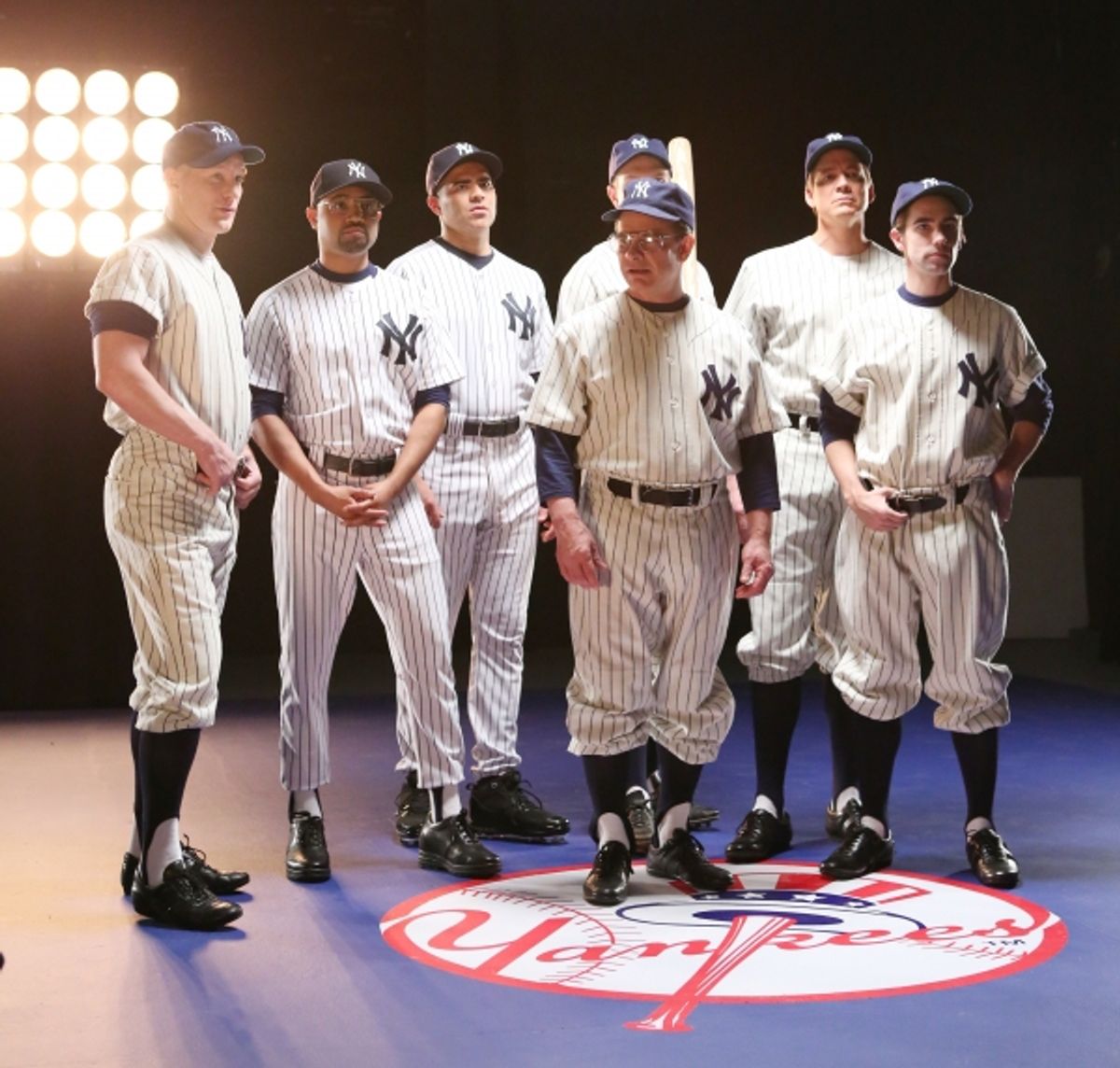 Bill Dawes, Francois Battiste, Christopher Jackson, Peter Scolari, Chris Henry Coffey, John Wernke and Keith Nobbs at 