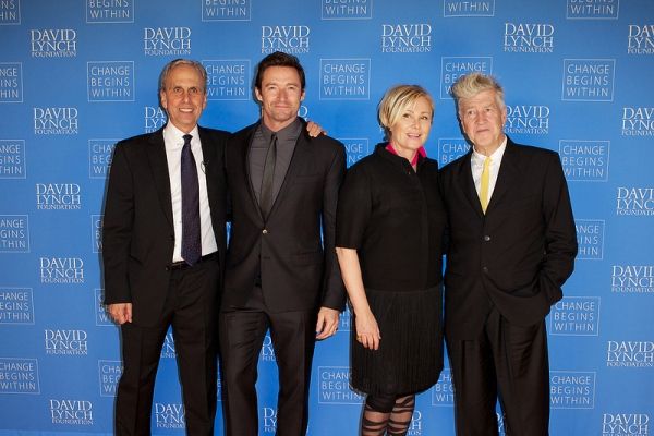 David Lynch Foundation Exec Director Bob Roth, Hugh Jackman, Deborra-Lee Furness and  Photo