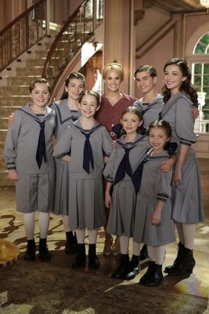Joe West as Kurt, Ella Watts-Gorman as Louisa, Sophia Ann Caruso as Brigitta, Carrie Underwood as Maria, Grace Rundhaug as Marta, Michael Nigro as Friedrich, Peyton Ella as Gretl, Ariane Rinehart as Liesl @ BroadwayWorld Joe West as Kurt, Ella Watts-Gorman as Louisa, Sophia Ann Caruso as Brigitta, Carrie Photo