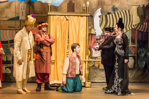 David Almquist as The Grand Vizier, Danford Knowlton, Thomas Ovitt as Aladdin, 
Lee  Photo