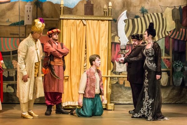 David Almquist as The Grand Vizier, Danford Knowlton, Thomas Ovitt as Aladdin, 
Lee  Photo