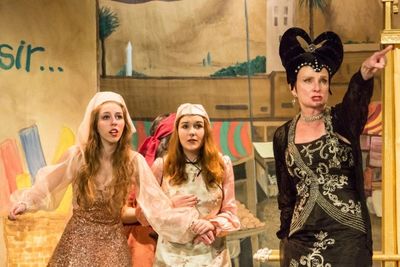 Maya Daley as Princess Badroulbadour, Jessica Gleason as Anisah, 
and Katherine Almq Photo