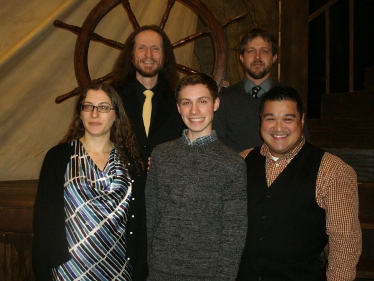 Anthony Parsons, Lindsay Williams, (front row) Jennifer Ruggieri, Adam Hall and Eugene Dizon at 