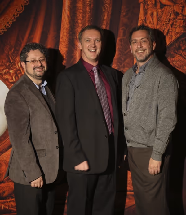 Laurence Connor (Director), John Rigby (Musical Supervisor) and Scott Ambler (Choreog Photo