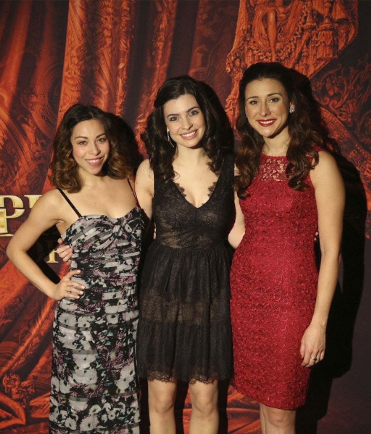 Hannah Florence (Meg Giry), Julia Udine (Christine DaaÃ'Â©) and Jacquelynne Fontaine (Carlotta Guidicelli) at 